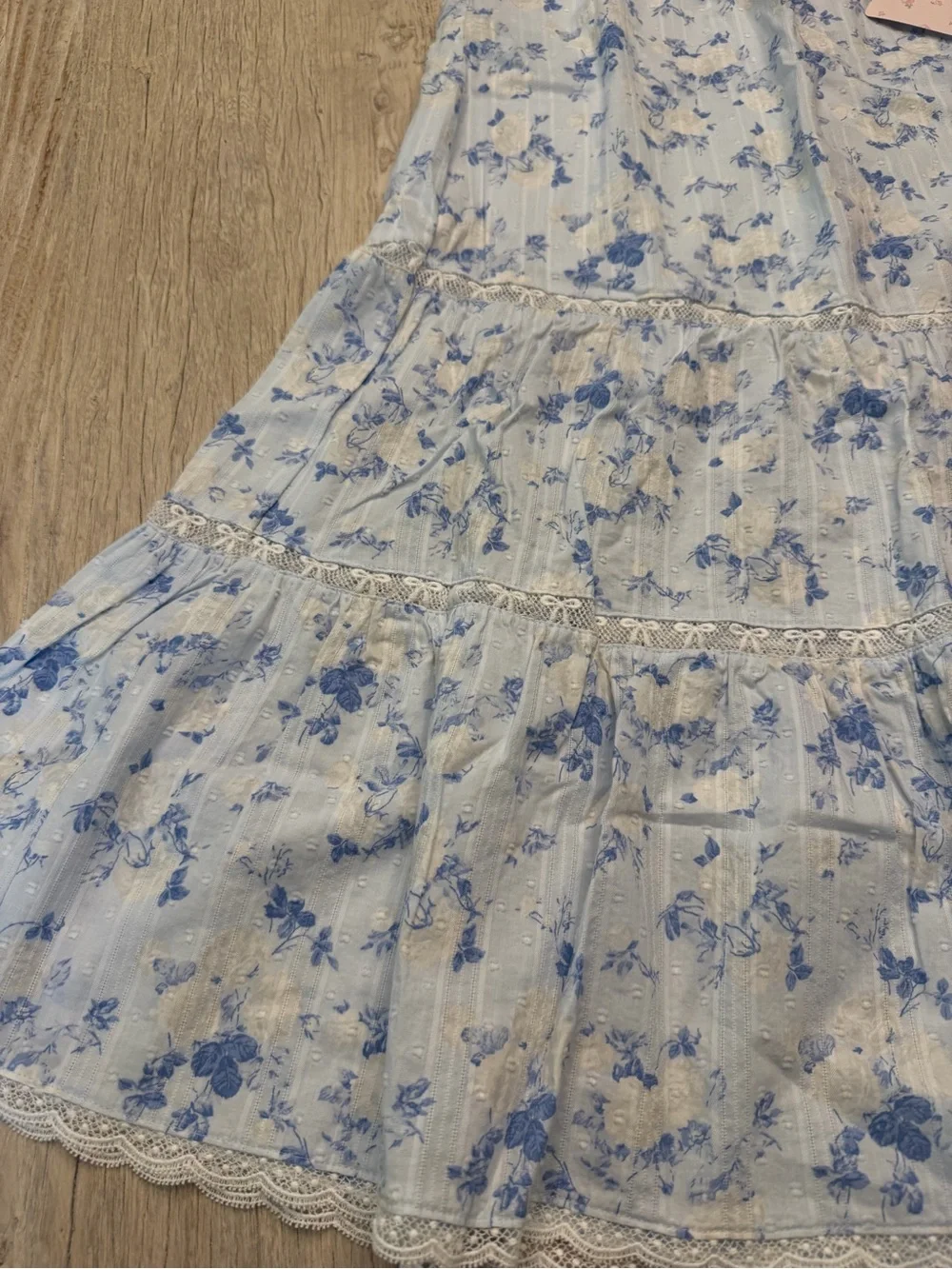 LoveShackFancy x Target Isla Everblooming Rosettes Tiered Maxi skirt